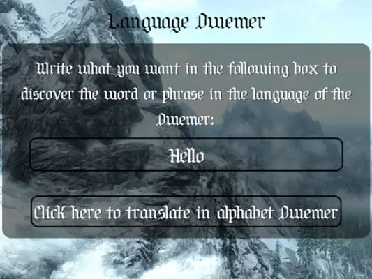 Languages Skyrim android App screenshot 1